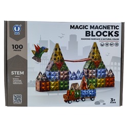 Магнитный конструктор Magic Magnetic Blocks , 100 дет.