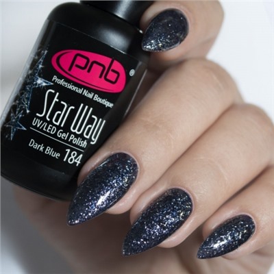 Гель-лак PNB Star Way, Dark Blue 184, 8 мл