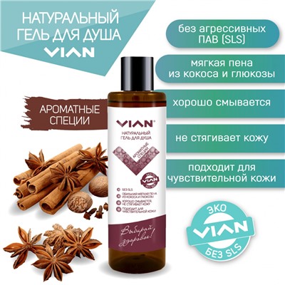 Гель для душа VIAN "АРОМАТНЫЕ СПЕЦИИ", 350 г