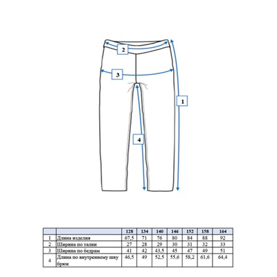 Брюки текстильные для девочек