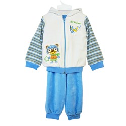 U1041/11/9 Комплект детский Пилот (куртка+брюки), голубой/тем.синяя полоска