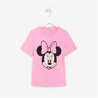 Футболка детская Disney "Минни", рост 98-104 (30), розовый