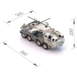 Тягач военный "Арктика" 56,3*35,4*24,4см, с вертолетом (286, "Нордпласт")