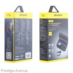 Bluetooth наушники Awei T3 с зарядным футляром