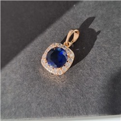 Кулон Xuping, покрытие позолота, вставка: камень синий, арт.001.883