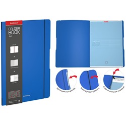 Тетрадь А4  48 л "FolderBook Classic.Синий" клетка пласт.обл сменн.блок на резинке 48226