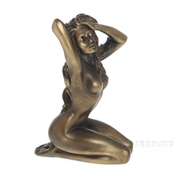 Фигура декоративная Девушка на коленях (бронза золото)L9,5W5,5H14,5см
