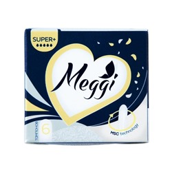 Гигиенические тампоны Meggi Super+, 5 капель, 6 шт