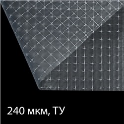 Плёнка армированная Greengo, полиэтиленовая с леской, 25 × 2 м, толщина 240 мкм, УФ-стабилизированная