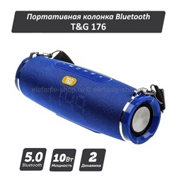 Портативная беспроводная колонка с часами TG 176 Blue (15)