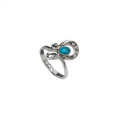 "Плезир" кольцо в серебряном покрытии из коллекции "Самоцветы" от Jenavi