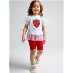 Комплект детский трикотажный для девочек: фуфайка (футболка), брюки (легинсы)