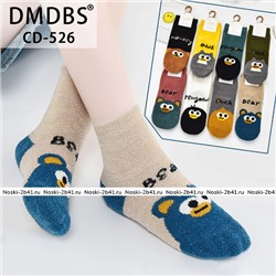 DMDBS, Носки детские, средне-укороченные, велюровые с рисунком "Penguin" Арт.CD-526