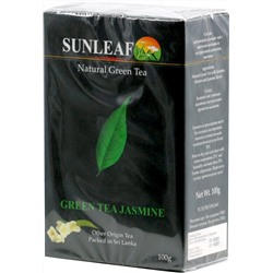 SUNLEAF. Green Tea Jasmine 100 гр. карт.пачка