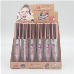 MAGIC Your Life  Блеск для Губ с кисточкой FLAT FINISH Проявляющий с Блестками  (LC-1286)  (ТВ-7491)   К24