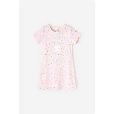 Сорочка  для девочки  К 1159/штрихи на бежево-розовом