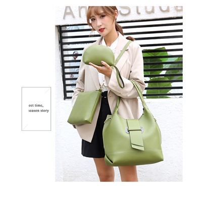 Набор сумок из 3 предметов, арт А108, цвет:зелёный ОЦ