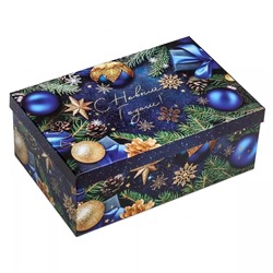 Коробка подарочная «Новогодние игрушки», 28 x 18,5 x 11,5 см