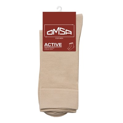 Носки мужские летние OMSA ACTIVE, размер 39-41, цвет beige