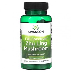 Swanson, Full Spectrum Zhu Ling Mushroom, 400 мг, 60 капсул