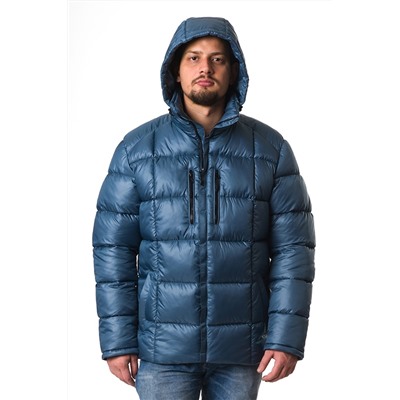 Зимняя мужская куртка, A-128, серо-синий