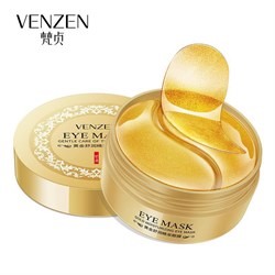 Гидрогелевые патчи для глаз Venzen Beautecret Gold Eye Mask 60 шт. с колоидным золотом и спирулиной