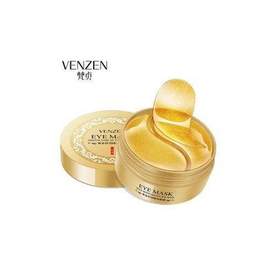 Гидрогелевые патчи для глаз Venzen Beautecret Gold Eye Mask 60 шт. с колоидным золотом и спирулиной