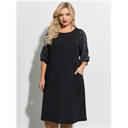 Платье 0218-2 черный муар