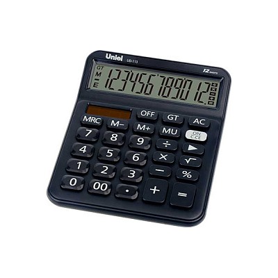 Калькулятор Uniel UD-113K черн.