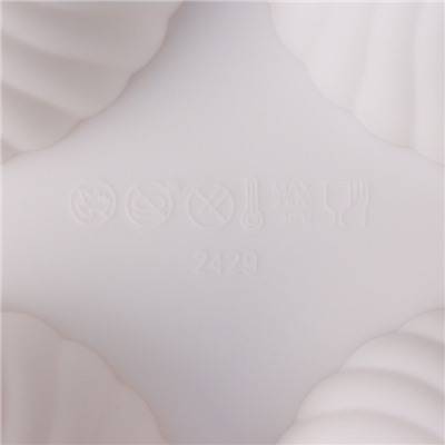 Форма для муссовых десертов и выпечки KONFINETTA «Купол», силикон, 30×17,5×4 см, 6 ячеек (d=7,5 см), цвет белый