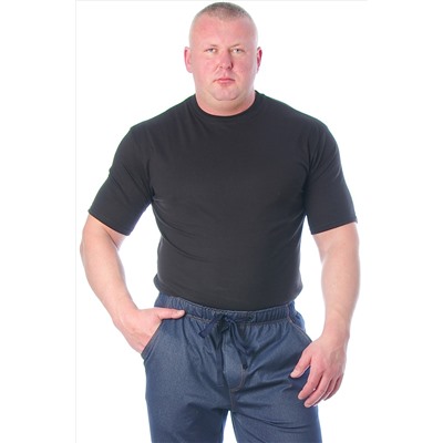 Футболка однотонная, 5xl (чёрный)