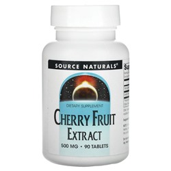 Source Naturals, экстракт плодов вишни, 500 мг, 90 таблеток