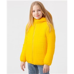 Куртка утепленная с капюшоном желтая Button Blue