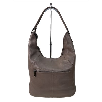 Женская сумка из натуральной кожи, цвет бежево серый