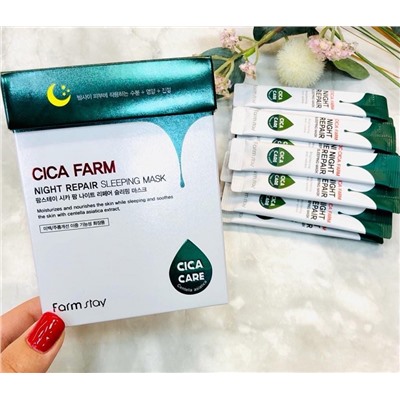 Маска для лица ночная Farm Stay Cica Farm Night Repair Sleeping Mask