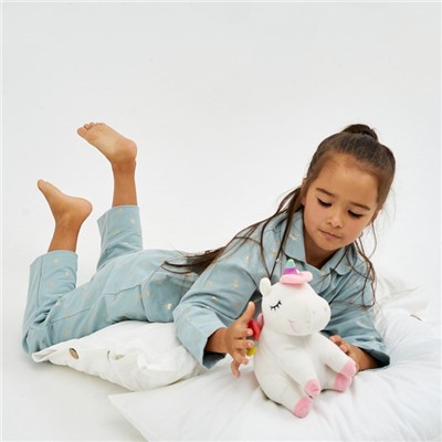 Пижама детская из фанели (рубашка, брюки) KAFTAN "Одуванчики", размер 98-104, мятный