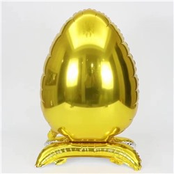 Шар фольгированный 30" "Яйцо пасхальное", на подставке, золото