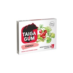 Смолка жевательная TAIGA GUM “ENERGY” без сахара 6,4гр.