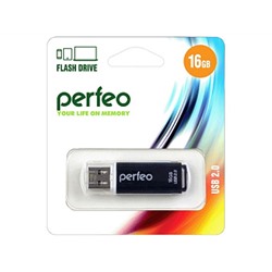 Флеш-диск Perfeo USB 16GB C13 Black PF-C13B016