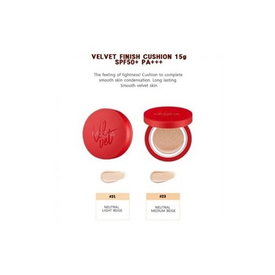 Тональный кушон для лица Missha Velvet Finish Cushion Тон 21 с матовым финишем