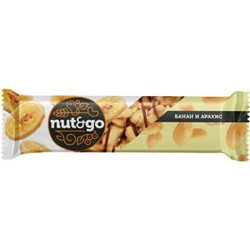 Батончик Nut&Go Банан и арахис 42 г/КДВ (заказ ро 2 шт)