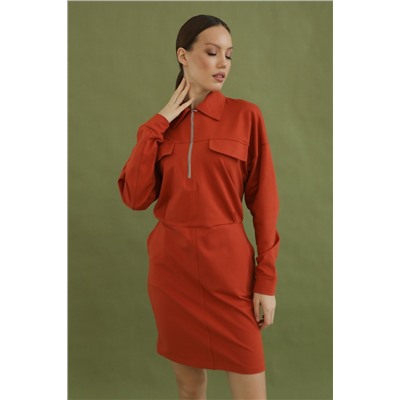 Платье женское 21-302L3-22 терракотовый 96 (48)