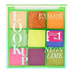 Палетка теней для век Eveline NEON LIME, 9 оттенков, 10,8 г