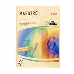 Бумага 160г/м2 А4 Maestro Color-22 250л (TR-золотистая) уп5 арт.0215-332