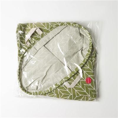 Корзина бельевая текстильная Доляна «Зигзаг», 35×35×60 см, цвет зелёный