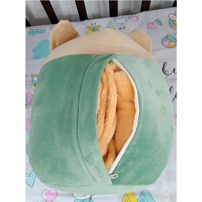 Игрушка-подушка с пледом - Покемон зеленый