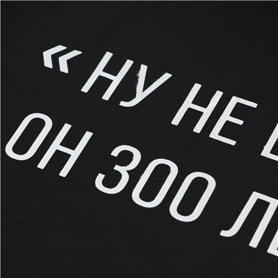 Дождевик взрослый пончо «Ну не будет же он 300 лет лить», оверсайз, 44-52, 97 х 120 см, цвет чёрный