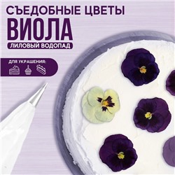 Цветы съедобные KONFINETTA «Виола лиловый водопад», 5 шт.