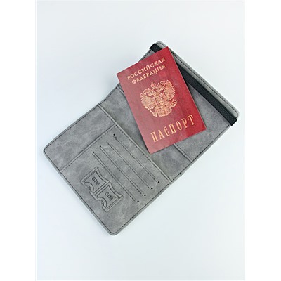 A-037 Обложка на паспорт "Travel P2999"(герб/эко-кожа)