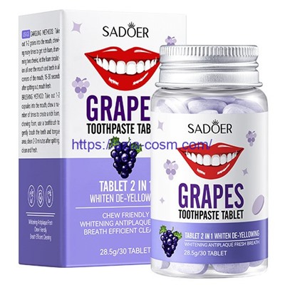 Зубная паста Sadoer в жевательных таблетках – со вкусом винограда(11429)